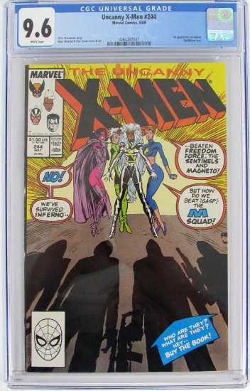 Uncanny X-Men #244 (1989) Key 1st Appearance Jubilee CGC 9.6