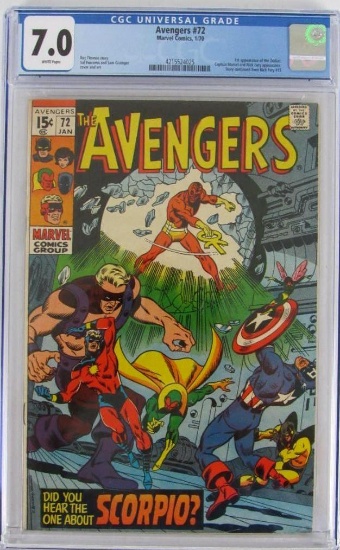 Avengers #72 (1970) Marvel Silver Age Key 1st Zodiac CGC 7.0