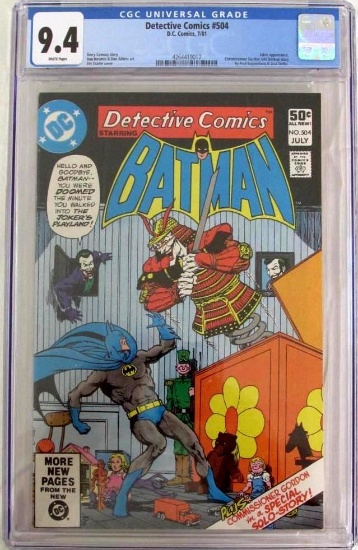 Detective Comics #504 (1981) Bronze Age Classic Joker Cover/ Starlin CGC 9.4