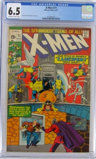 X-Men #71 (1971) Early Bronze Age Marvel- Professor X Origin CGC 6.5