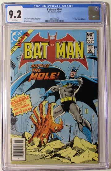 Batman #340 (1981) 1st Gene Colan Art in Title CGC 9.2