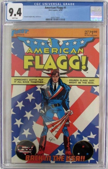 American Flagg #1 (1983) Key 1st Issue/ First Comics- Howard Chaykin CGC 9.4