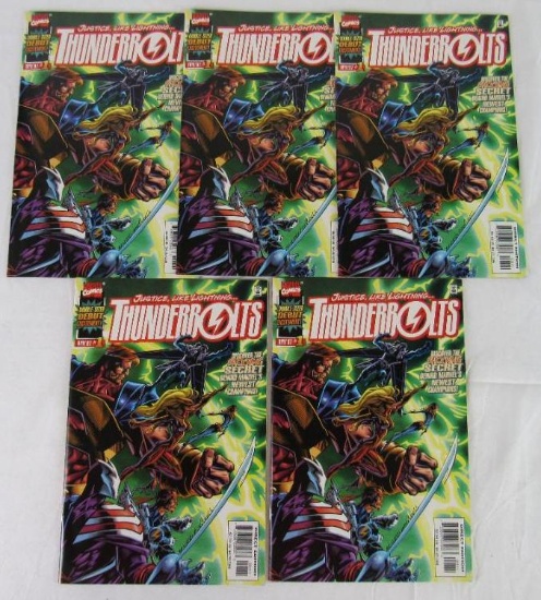 Lot (5) Thunderbolts #1 (1997) Marvel Comics/ Key 1st Issue