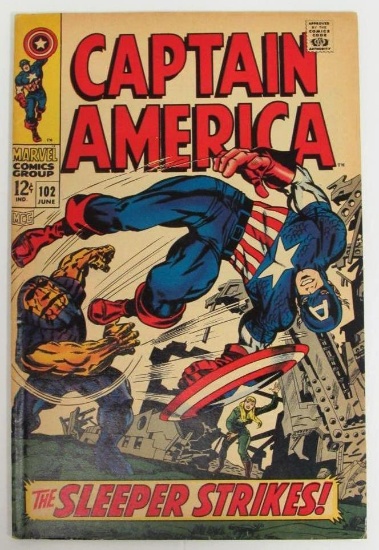 Captain America #102 (1968) Silver Age "Sleeper Strikes"
