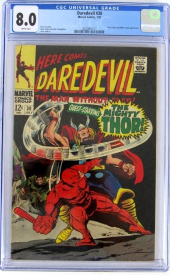 Daredevil #30 (1967) Silver Age Classic Thor Battle/ Stan Lee Story CGC 8.0