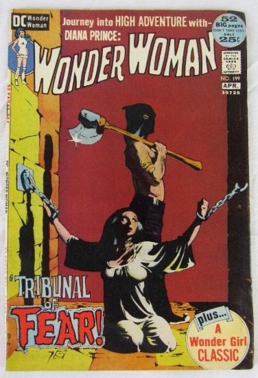 Wonder Woman #199 (1972) Bronze Age Classic Bondage/ Executioner Cover