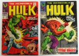 Incredible Hulk #106 & 108 (1968) Silver Age Marvel