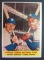 1958 Topps #418 Batting Foes Mickey Mantle & Hank Aaron Card