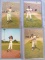 Lot (4) 1959 Los Angeles Dodgers Team Issue Mirro-Chrome Postcards incl. Koufax