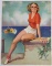 1940's Camel Cigarettes Pin-Up Advertising Poster