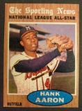 1962 Topps #394 Hank Aaron All Star Sporting News Baseball Card