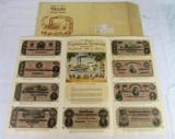 Cheerios Confederate Money 1954 Complete Premium Set