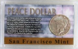 1923-S US Silver Peace Dollar in Plastic Case