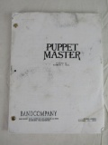 Puppet Master/Kenneth Hall 1988 Original First Draft Script