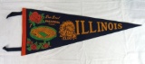 Rare Vintage 1964 Illinois Fighting Illini Football Rose Bowl Pennant