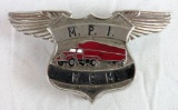 Antique M. P. I. & R. P. C. Trucking Driver's Hat Badge