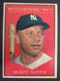 1961 Topps #475 Mickey Mantle MVP Yankees HOF