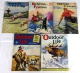 Excellent Lot (5) 1930's-40's Outdoor Hunting & Fishing Magazines