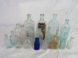 Excellent Estate Found Lot of Embossed Glass Bottles. Mostly Medicine