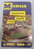 Rare Original 1958 U of M Michigan Wolverines Football Media Guide
