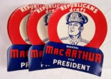Mac Arthur for President Group of (6) 1944 Window Decals