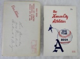 Rare 1961 Kansas City Athletics Baseball Program w/ Original Mailer envelope
