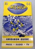 Rare Original 1964 U of M Michigan Wolverines Football Media Guide