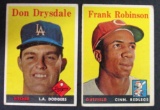 1958 Topps #25 Drysdale & #285 Robinson