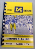 Rare Original 1966 U of M Michigan Wolverines Football Media Guide