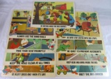Walt Disney 1966 School Bus Safety Card Set
