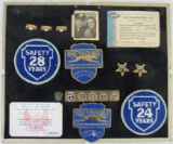 Outstanding Greyhound Bus Driver Grouping Badges, Service Pins, etc RARE