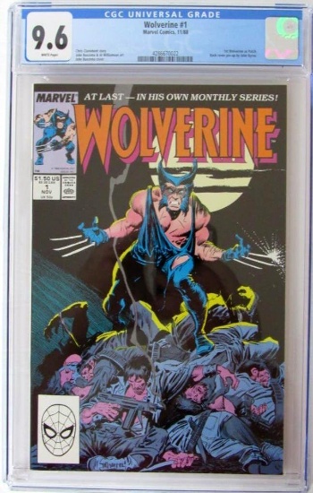 Wolverine #1 (1988) Key 1st Appearance as Patch CGC 9.6 Beauty!