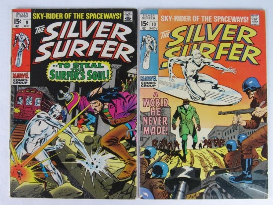 Silver Surfer #9 & 10 (1969) Silver Age Marvel