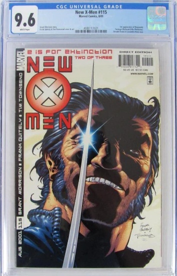 New X-Men #115 (2001) Key 1st Negasonic Teenage Warhead CGC 9.6