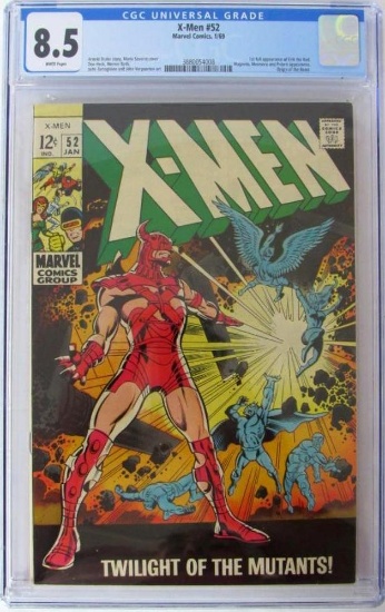 X-Men #52 (1969) Silver Age Key 1st Erik The Red/ Origin of the Beast CGC 8.5 White!