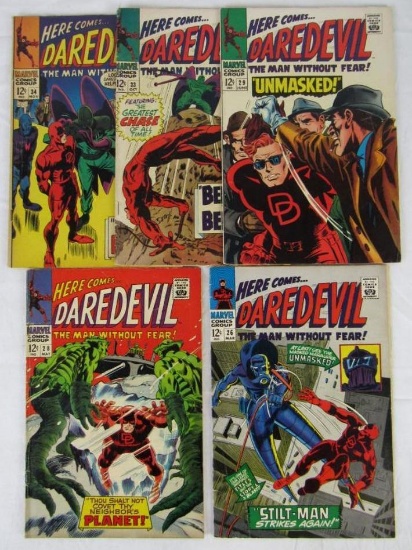 Daredevil Silver Age Lot #26, 28, 29, 33, 34