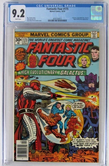 Fantastic Four #175 (1976) Bronze Age Classic Galactus vs. High Evolutionary CGC 9.2