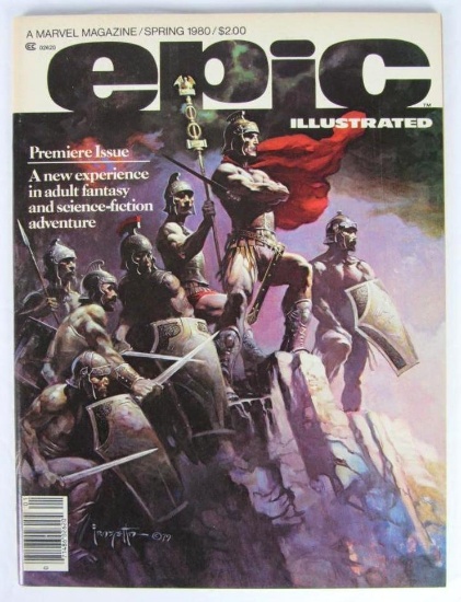 Epic Illustrated #1 (1980) Marvel Magazine/ Frank Frazetta Cover Key 1st Issue