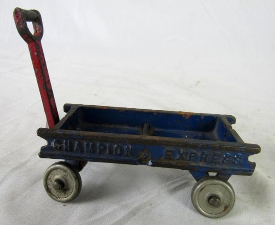 Antique Champion Cast Iron " Champion Express" Wagon