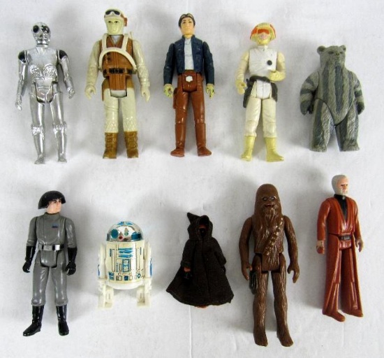 Lot (10) Vintage 1970's/80's Kenner Star Wars Figures- Original