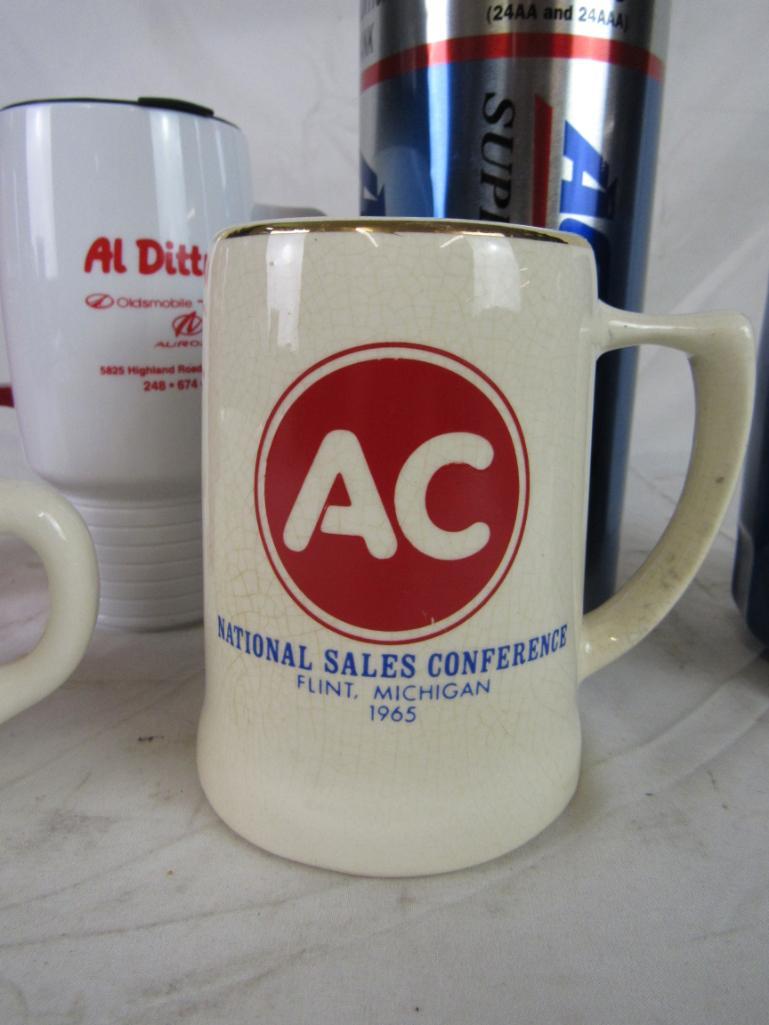 Boxlot of Asst. AC / AC Delco Mugs & Other Items | Proxibid