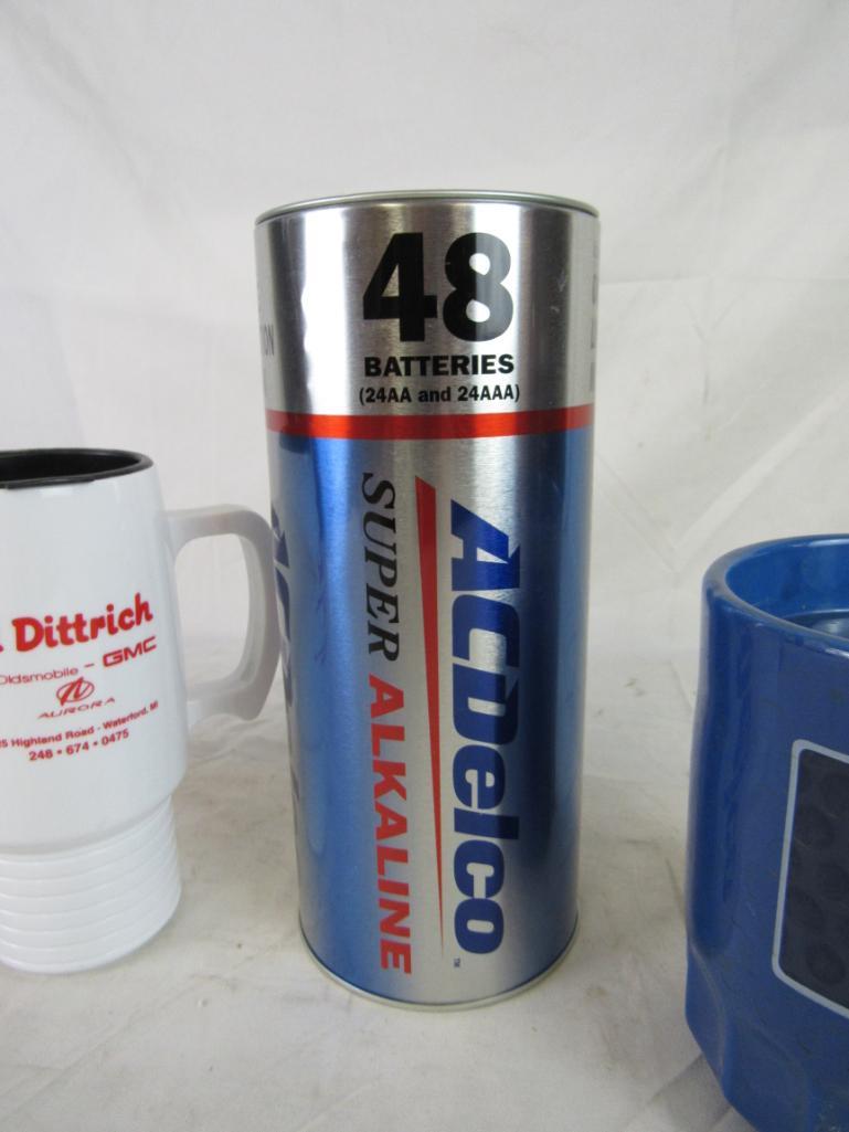 Boxlot of Asst. AC / AC Delco Mugs & Other Items | Proxibid