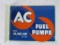 Beautiful NOS 1950 AC Fuel Pumps Metal Advertising Flange Sign
