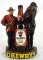 Excellent Antique Drewry's Beer Chalware Mountie & Horse Bar Statue
