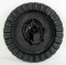 Large Vintage Imperial IG Black Onyx Horse Head Ashtray 9 1/2