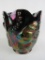 Outstanding Fenton Amethyst Carnival Glass Atlantis Koi Fish Vase