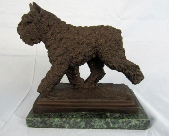 Outstanding Signed "Baldwin" Bouvier Hearding Dog Bronze Sculpture #30/50