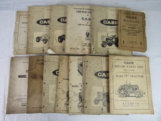 Grouping of Antique / Vintage J. I. Case Tractor & Implement Manuals