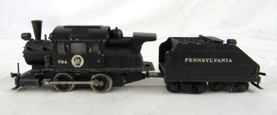 Vintage Heavy Die Cast HO Scale PRR Camelback "GOAT" 0-4-0 Switcher Locomotive w/ Tender