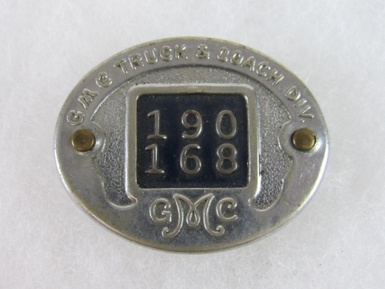Antique GMC Truck & Coach Division Employee Worker Plant Badge